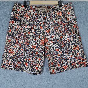 Patagonia Hydrolock Boardshorts Adult 36 Tan Blue Surf Swim Trunks Lightweight